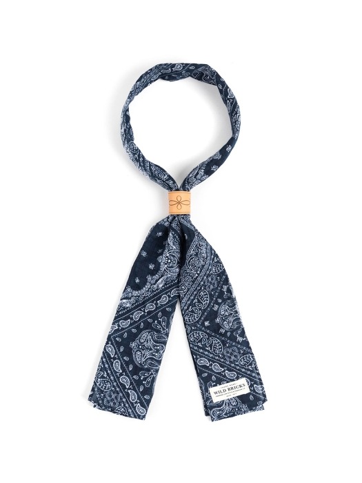 SQ PAISLEY SCARF (navy)