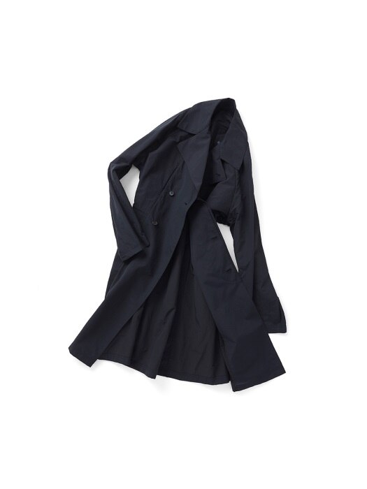 Oversized Back Open Coat Dark Navy