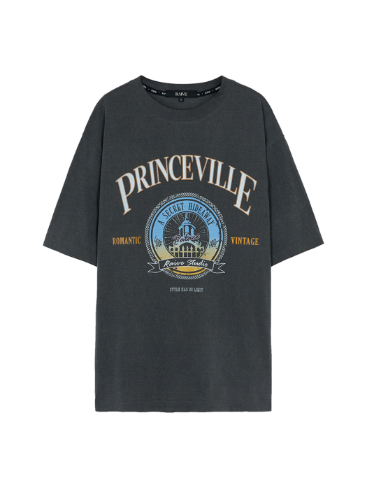 PRINCEVILLE Print T-Shirt in D/Grey VW2SE114-13