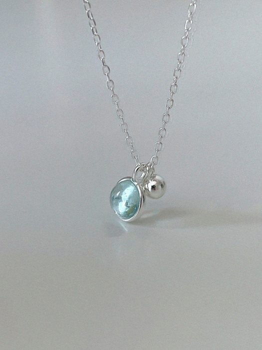 silver925 aqua necklace