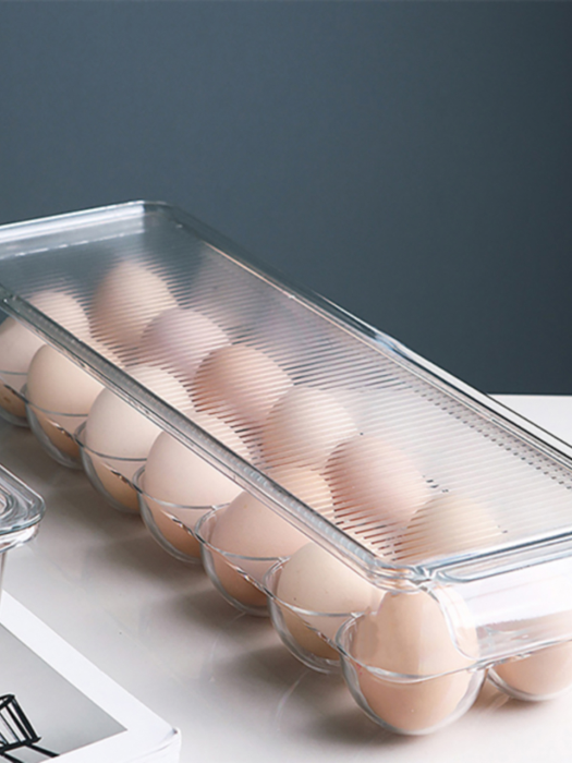 냉장고 계란 안전 보관 수납 투명 트레이 21구 1+1