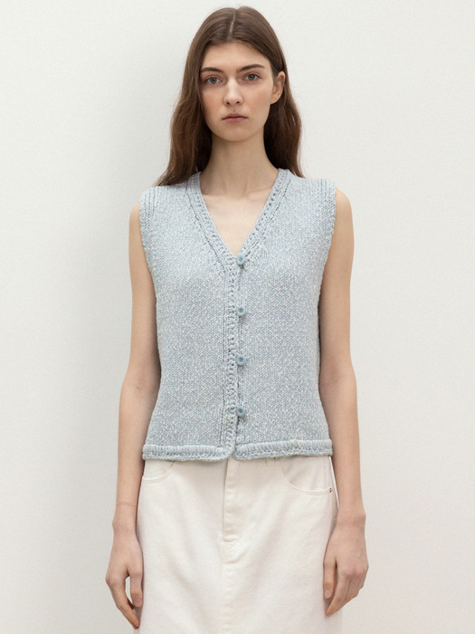 belle epoque cotton vest (blue)