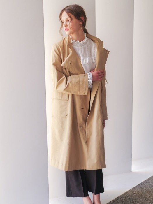 monts328 high-neck trench coat