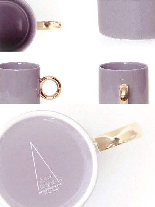light purple gold mug