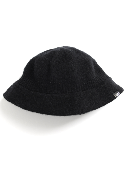 CASHMERE BUCKET HAT (BLACK)
