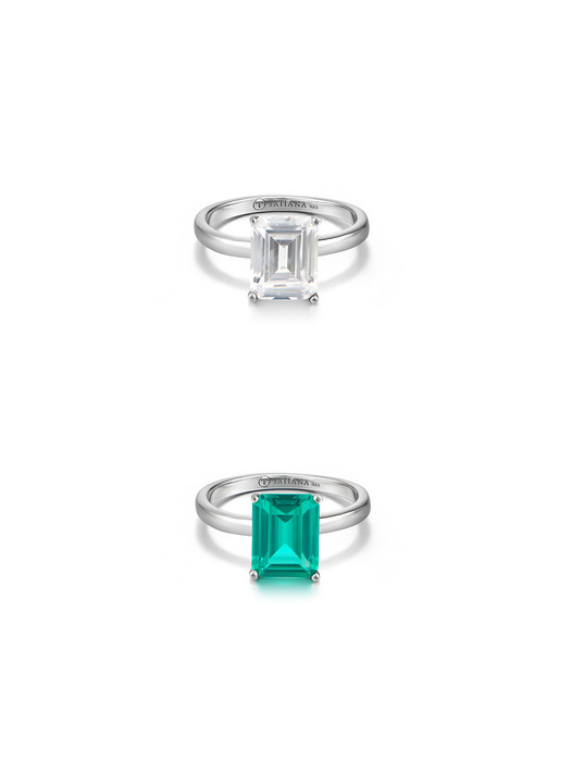 [Silver925]Bold Emerald Cut Ring_CR0490