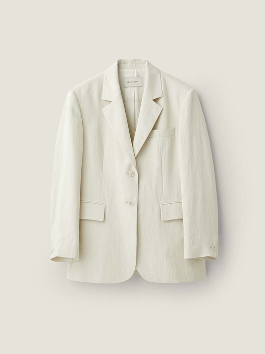 Twill overfit single jacket - Cream