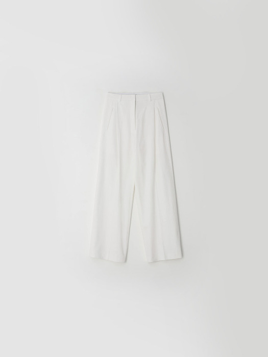 cotton slacks - white
