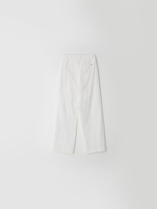 cotton slacks - white