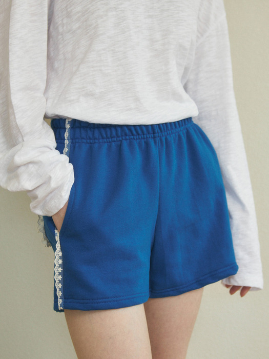 [단독] W/Flower Lace Cotton Short Pants 3color