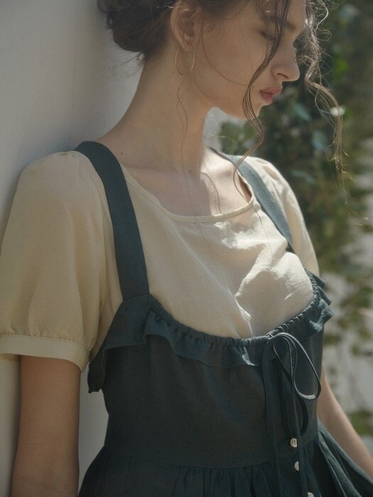 tie-waist linen dress