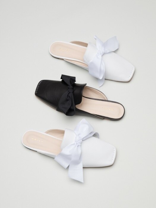 Ribbon Romance Mule_Black