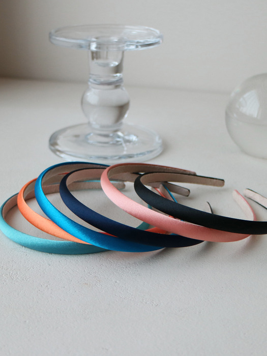 classic satin hairband 小 (6colors)