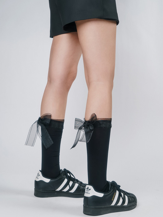 [선물포장]ribbonrap knee socks 2colors