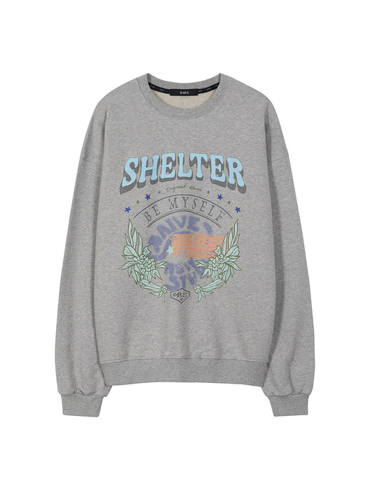 Shelter Graphic Sweatshirt in L/Grey VW3AE104-11