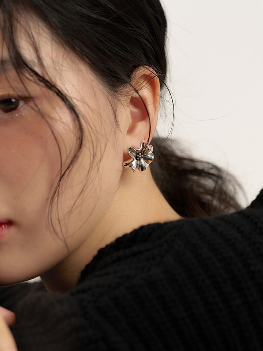 [silver925] boom flower earring (2color)