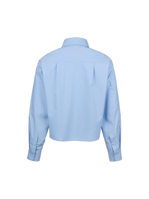 링클프리 세미 크롭 클래식 셔츠 [SKY BLUE] / WBD1L03503