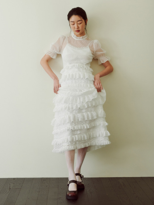 Bridal Dot Chichi Dress_white