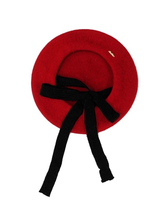 strap beret - red