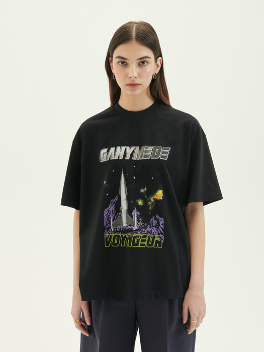 Ganymede Print Jersey T-shirt Black