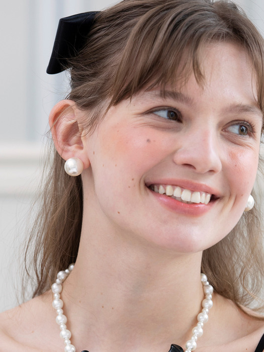 silver 925 classic pearl earrings 8mm, 10mm, 12mm, 14mm, 16mm