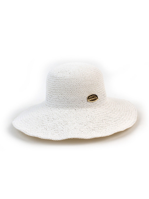Summer White Round Panama Hat 여름페도라