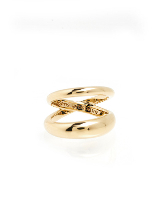 DOUBLE LAYERS RING SILVER/VERMEIL