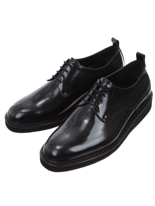 Black Glossy Leather Derbys