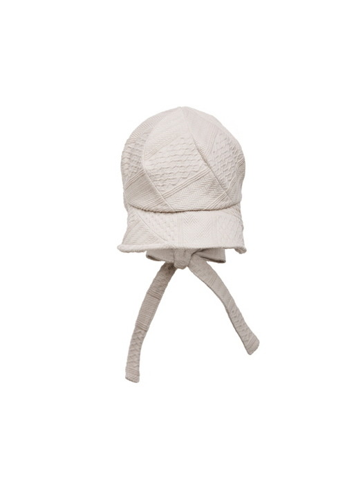 Twisted bell hat -Cotton ivory