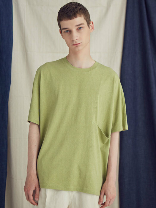 pigment dolman pocket T-shirts_olivegreen