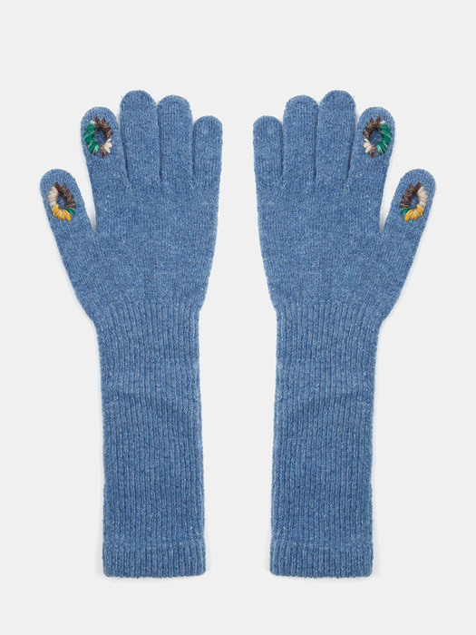 two hole long touch finger gloves