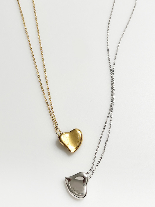 925 Mellow Heart Necklace [2color]