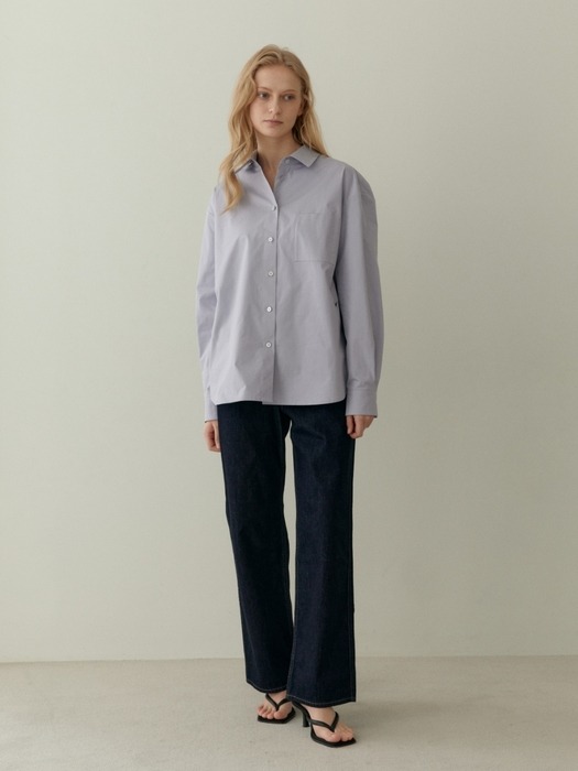 TWO WAY OVERLAP SHIRT LILAC