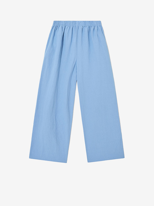 Washed vacation linen pants_sky blue