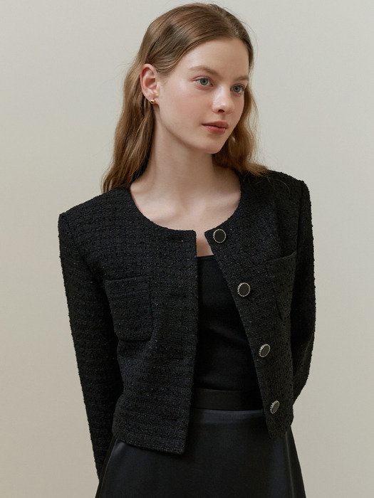 Pound tweed jacket (black)