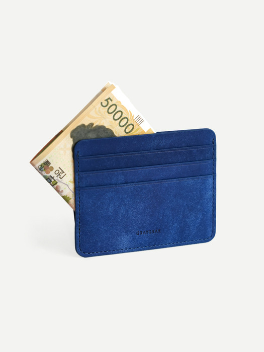 3단 페블 카드지갑 블루(3Pebble Card Wallet Blue)