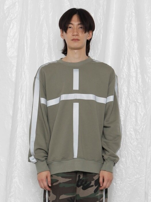 [UNISEX]R TAPED SWEATSHIRT