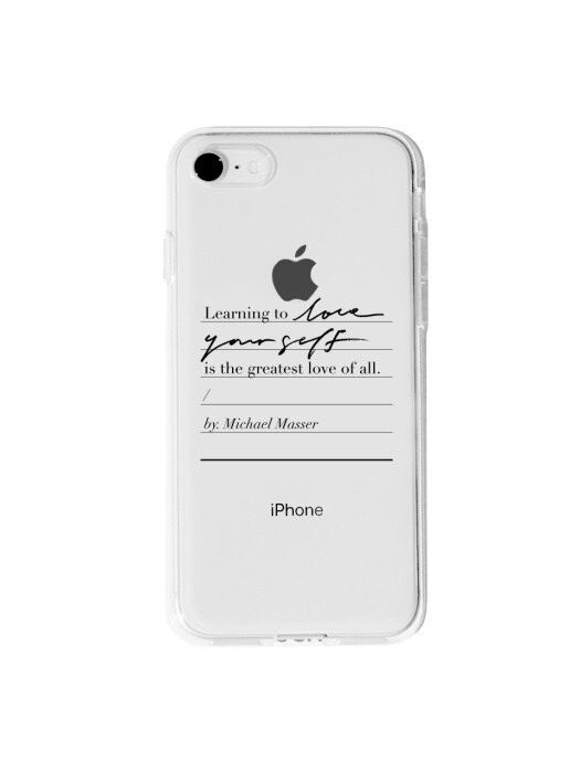 Calligraphy Phone case _ LOVE YOURSELF (JELLY BLACK)