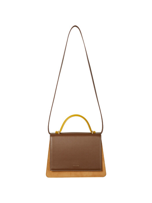 EMILY TRAPEZOID TOTE BAG aaa080w(Brown)