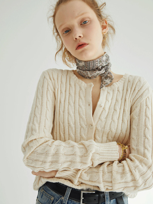 Lily cotton knit-cardigan