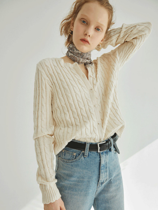 Lily cotton knit-cardigan