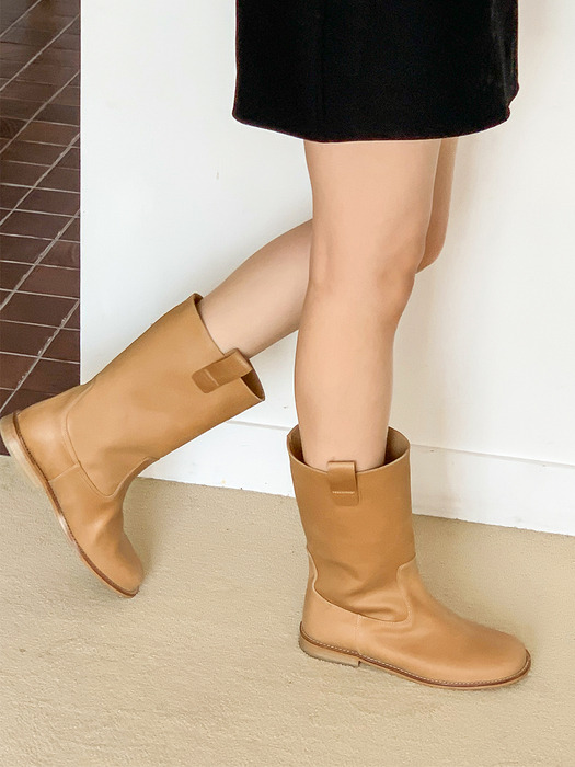 [단독]IS1295_Leather half boots (6color)
