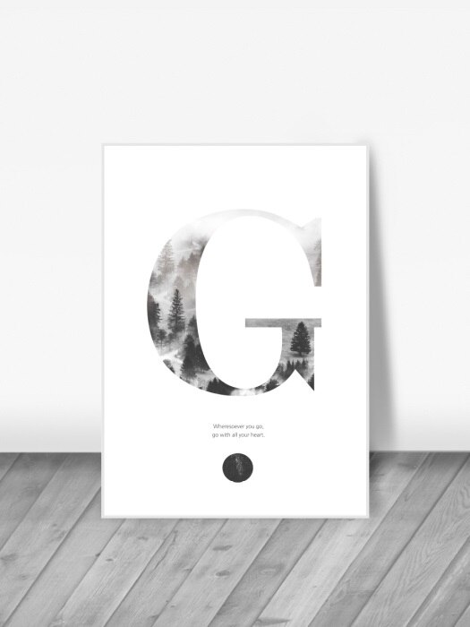 basic white alphabet [G]