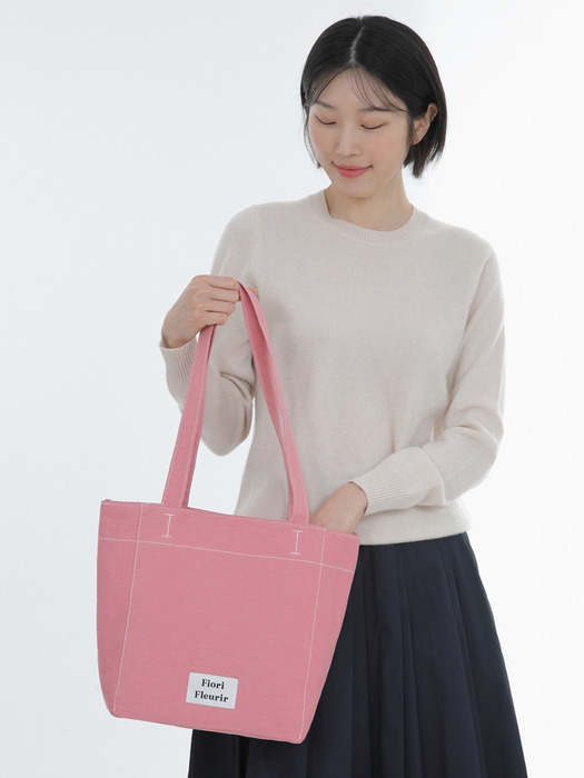 Brisa Canvas shoulder bag_Pink