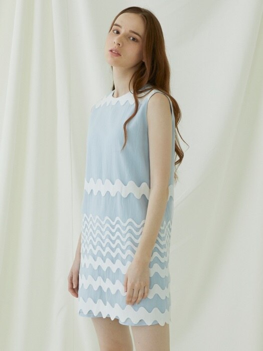 Waven Dress - blue