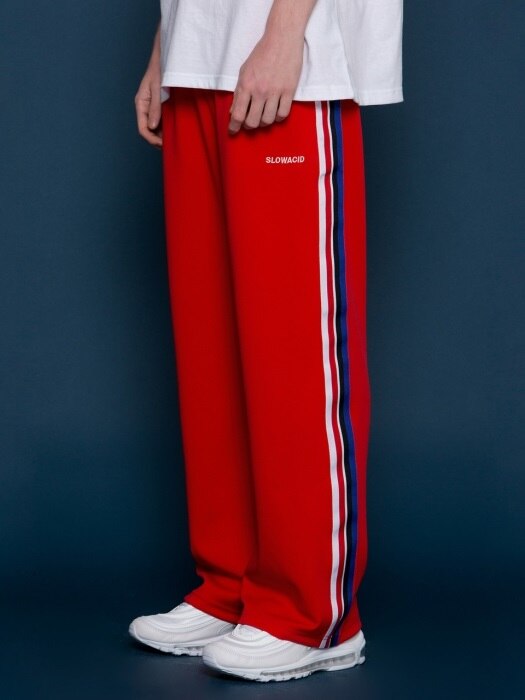 [unisex] Sideline Wide pants (RED)
