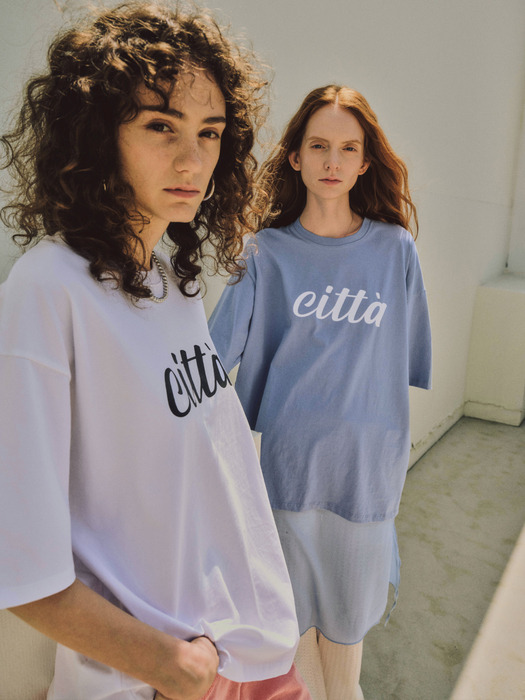 CITTA Signature Logo Overfit T-shirt(Hot Summer)_CTT331(White)
