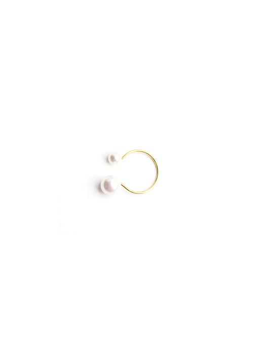 Simple Line pearl ear cuff (실버 진주 이어 커프)