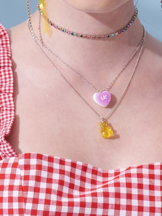 GUMMY BEAR PRINCESS NECKLACE (YELLOW)