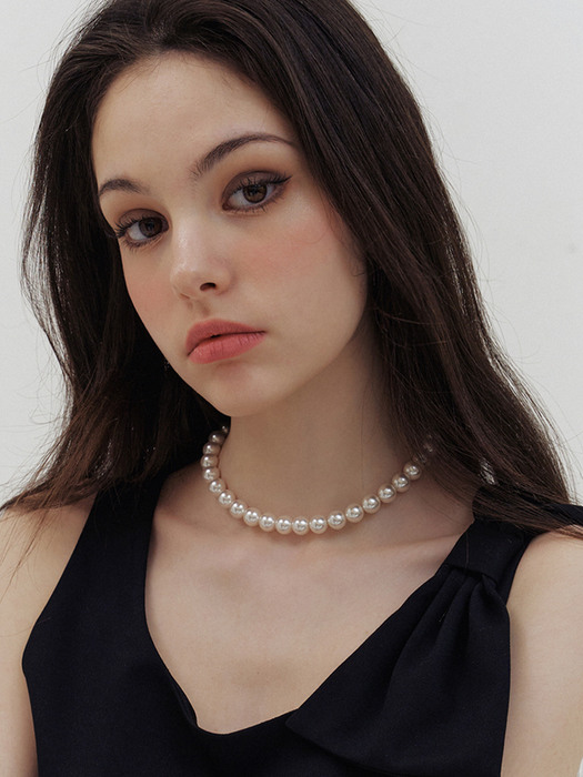 classic swarovski pearl necklace (10mm)